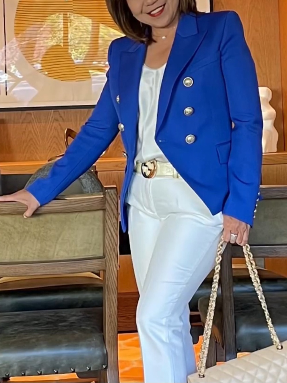 Balmain wool royal blue blazer